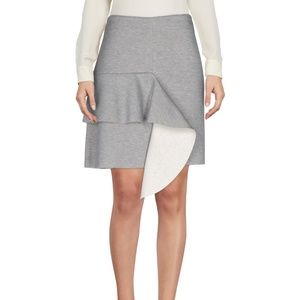 *SOLD* Marni Neoprene Bicolor Gray Ruffle Skirt